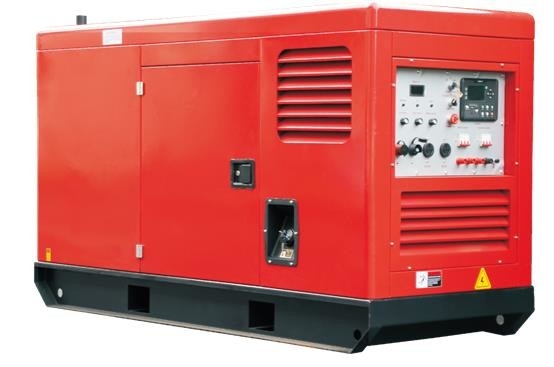 3 단계 400A 조용한 디젤 엔진 용접 발전기 LCD 제어판  DC12V 전기 시작