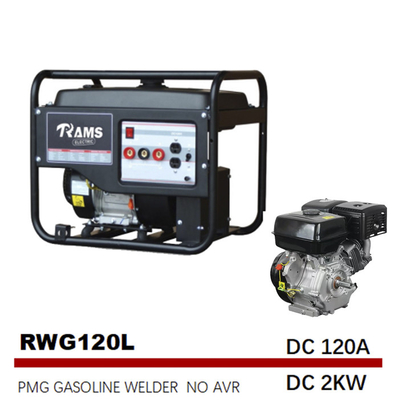 가솔린 170F는 120 Amp 인버터 용접공 발전기 2 kw PMG 종 Ｌ에 엔진을 설치합니다