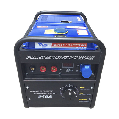 큰 연료 탱크 아크 3 kw 휴대용 발전기 디젤 교류 210 Amp