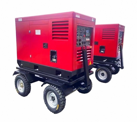 3 단계 400A 조용한 디젤 엔진 용접 발전기 LCD 제어판  DC12V 전기 시작
