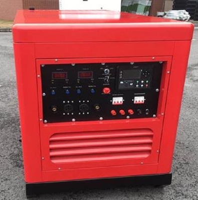 300A 조용한 디젤 엔진 용접 발전기 엘시디 제어 제어판  DC12V 전동기