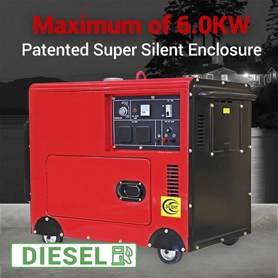 15HP 6.5 kw 디젤 엔진 무음 전력 발전소 69 DB (데시벨) 저소음 엔진 모드