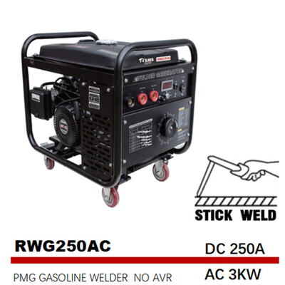 AC 3 kw 250 Amp 용접공 생성기 아크 중파 531 입방 센티미터 치환