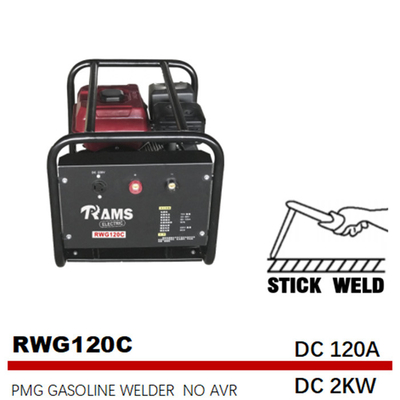 DC 2 kw 이동식 용접기 발전기 가솔린 탱크 3.6L 120A PMG