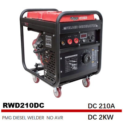 SMAW 250A 디젤 엔진 용접 발전기 RWD250AC 매체 주파수 유형